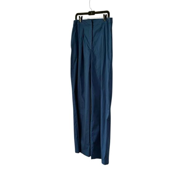 NWOT Misook Pleated Pocketed Wide Leg Blue Pants – Sz XL - Picture 2 of 6